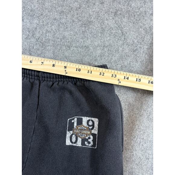 Vintage 90s Harley Davidson Jogger Pants Mens 25 Black Pull On Casual Loungewear - Picture 4 of 7